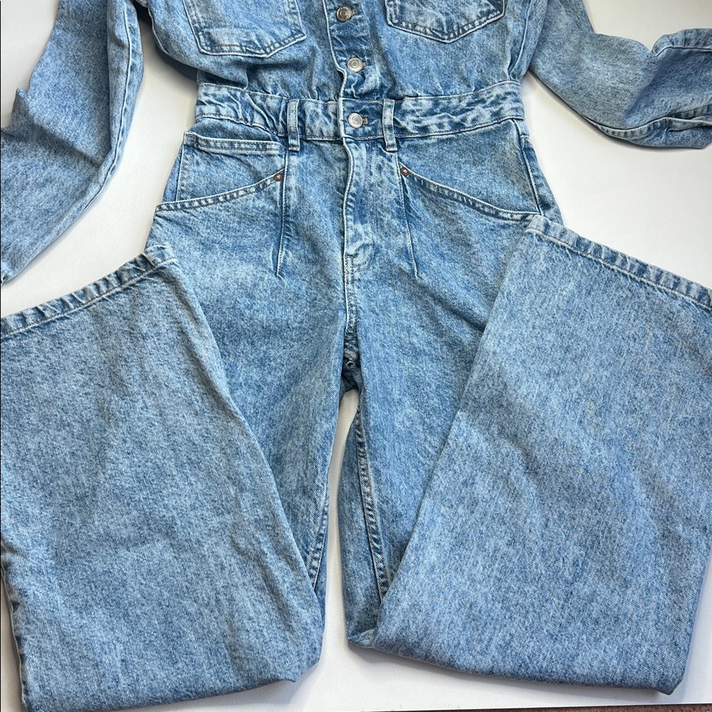 We The Free Light Blue Denim Jumpsuit - Picture 10 of 14